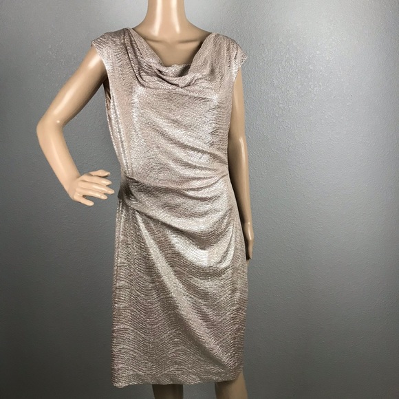 Vince camuto draped neck dress sz M - Picture 2 of 8